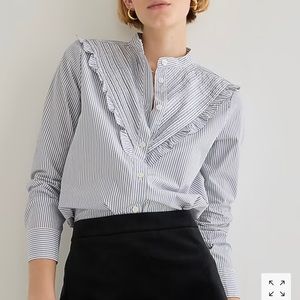 J. Crew ruffle trim button down